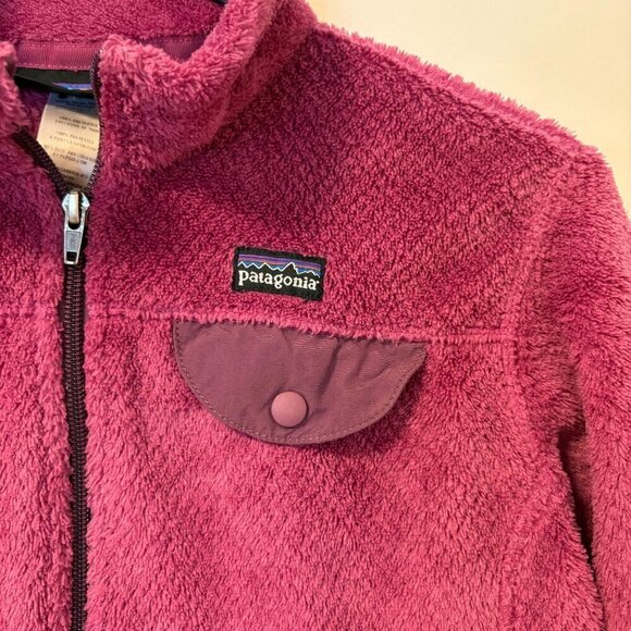 Patagonia Fleece Sweater Zip Jacket Girls' Size L Purple Pink Outdoor - Picture 1 of 11